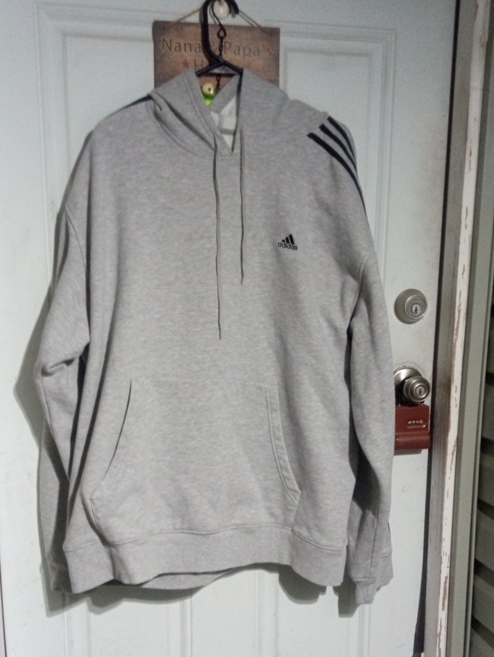 Men's 2XL Gray Adidas Hoodie